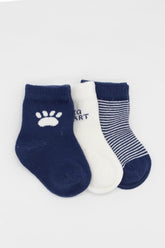 Nessiworld Bistyle 3-Pack Combed Cotton Socks BS10110 Indigo